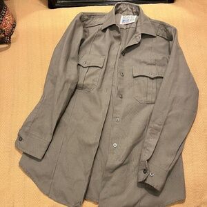 Vintage parks service uniform button down shirt